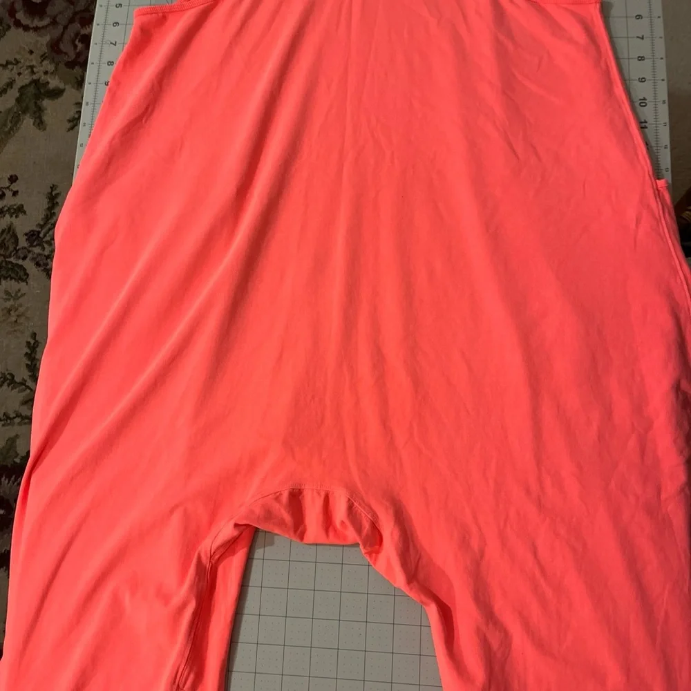 FP Movement by Free People Hot Shot Neon Coral Orange One Piece Jumpsuit - Picture 8 of 10